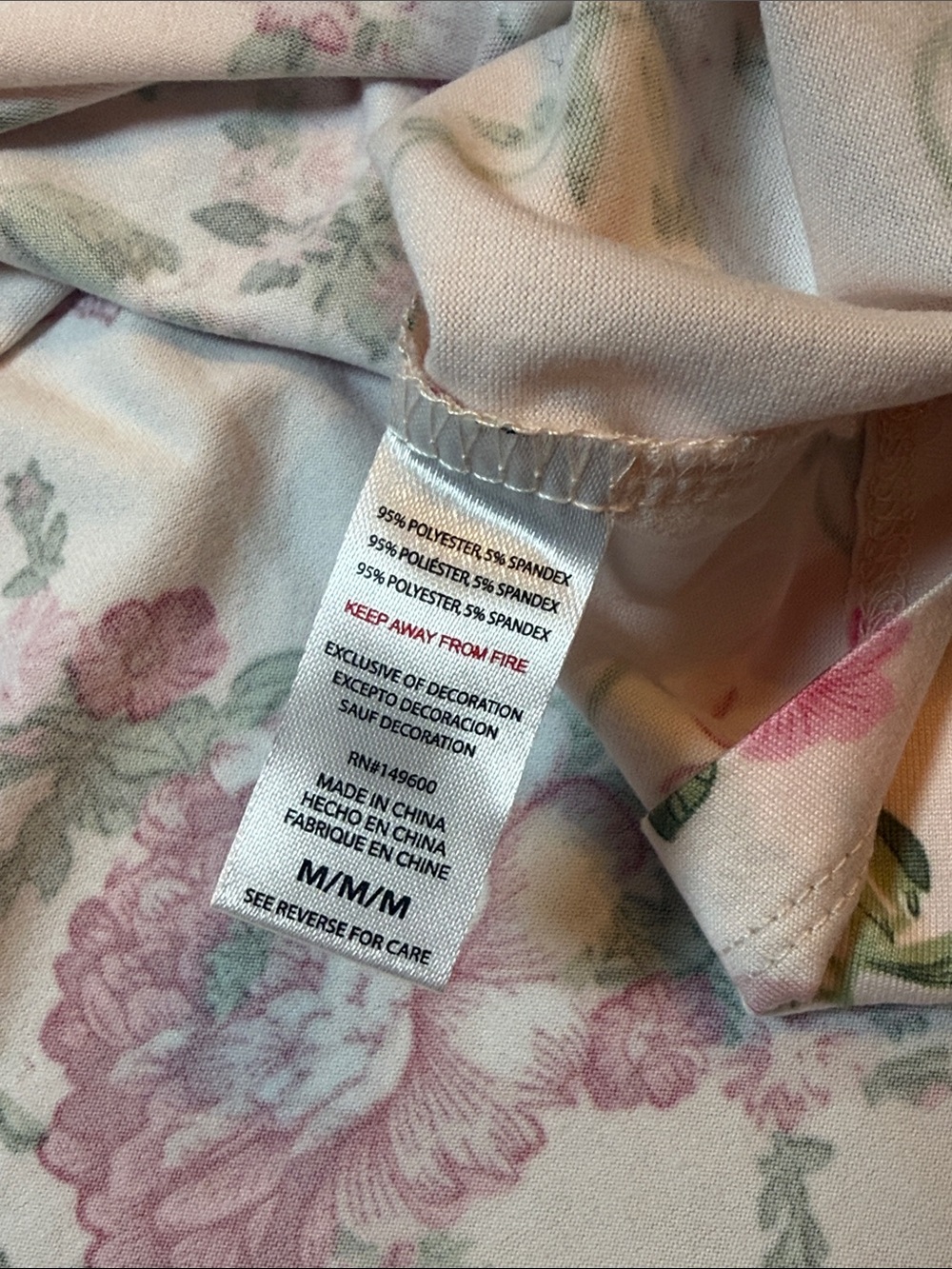 Flora Nikrooz Pink Floral Lace Trim Slip Chemise Nightgown‎ Dress NWT M - Picture 9 of 9